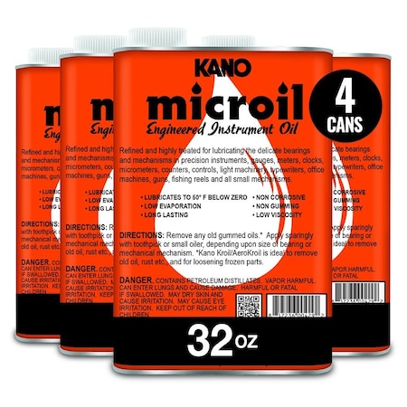 Kroil Microil 1 quart High-Grade Precision Instrument Oil, 4PK AZMC161C4